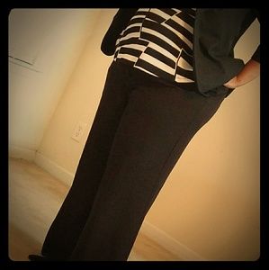 Black wide leg slacks